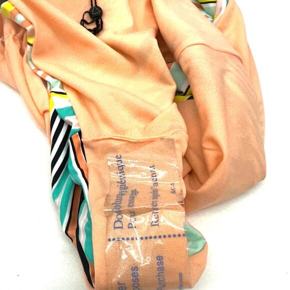 The Bikini Lab Striped Asymmetrical Waist One Piece Swimsuit Women's Medium - Picture 7 of 7